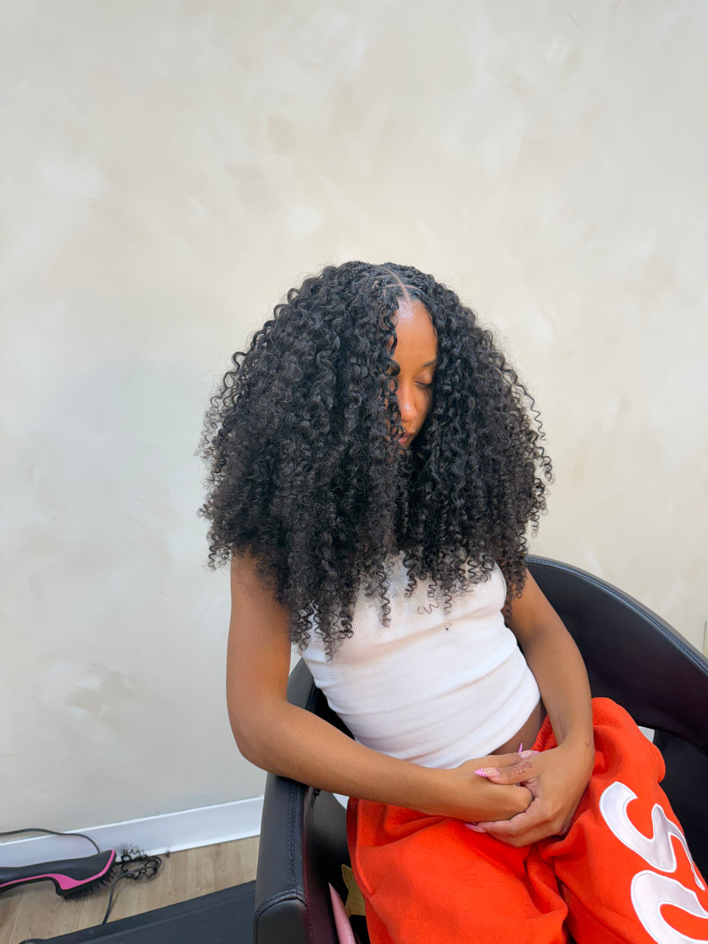Burmese curly crochet human hair