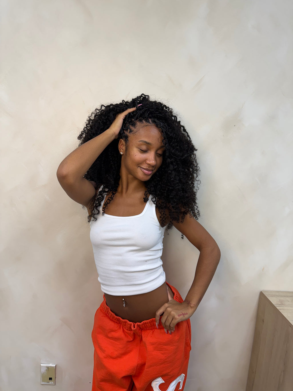 Burmese curly crochet human hair